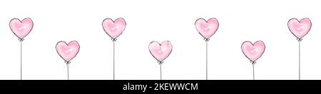 Cœurs. Contexte de la Saint-Valentin. Dessiné à la main. Carte postale Vector Love. Illustration vectorielle Illustration de Vecteur