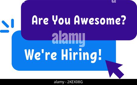 nous recrutons un simple badge Illustration de Vecteur