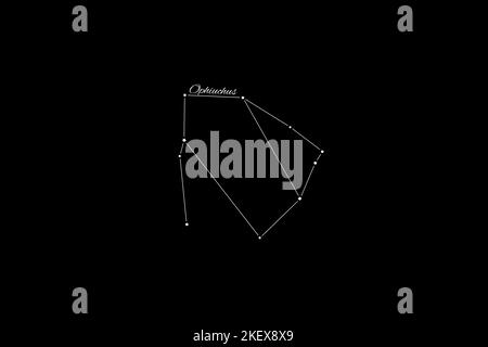 Constellation d'Ophiuchus, ensemble d'étoiles, Serpentarius, porteur de Serpent Banque D'Images