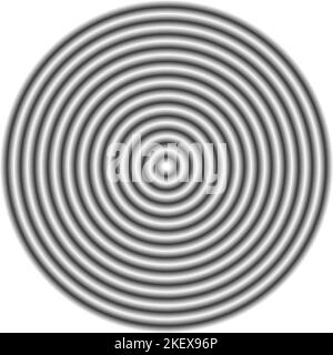 Jeu de cercles d'ondulation concentriques. Collecte des anneaux du sondeur ou des ondes sonores. Épicentre, cible, concept d'icône radar. Éléments de signal radial ou de vibration. Illustration de Vecteur