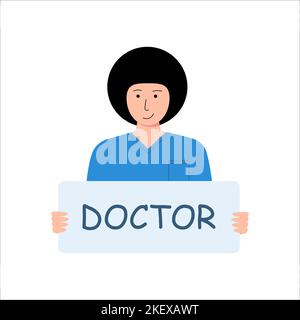 Médecin illustration moderne. Personnel hospitalier Illustration de Vecteur