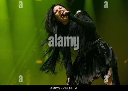 Londres, Royaume-Uni, 14/11/2022, la chanteuse Amy Lee du groupe de rock Evanescence se produit en concert au O2, Londres.Credit: John Barry/Alay Live News Banque D'Images