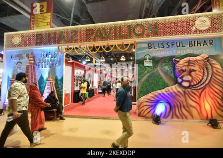 New Delhi, Inde. 14th novembre 2022. NEW DELHI, INDE - NOVEMBRE 14 : pavillon Bihar au 41th salon international 2022, à Pragati Maiden on 14 novembre 2022 à New Delhi, Inde. (Photo de Sonu Mehta/Hindustan Times/Sipa USA) crédit: SIPA USA/Alay Live News Banque D'Images