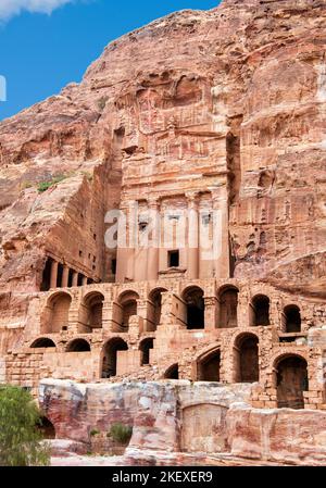 Palais royal tombeau Petra Jordanie Banque D'Images