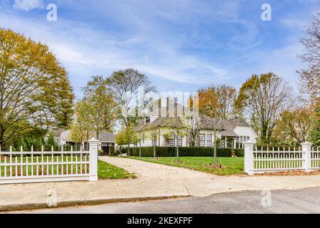 Maison de village de Sag Harbor située au 208 mian Street, port de Sag, ny Banque D'Images