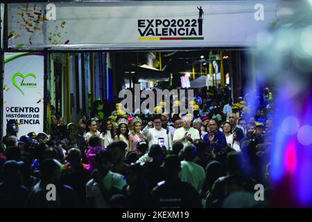 Valence, Carabobo, VEN. 11th novembre 2022. 13 novembre 2022. L'Expo Valencia 2022 a eu lieu de 11 novembre à 13 dans le centre historique de la ville, avec des sports, des activités culturelles, des activités pour enfants, exposition de produits et d'entreprises, et de grands concerts, dans la ville de Valence, état de Carabobo. Photo: Juan Carlos Hernandez (Credit image: © Juan Carlos Hernandez/ZUMA Press Wire) Banque D'Images