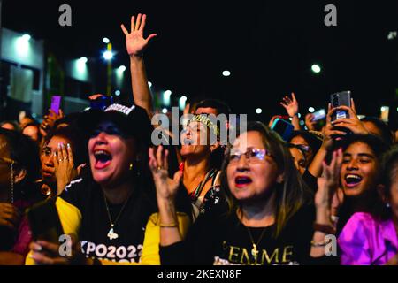 Valence, Carabobo, VEN. 11th novembre 2022. 13 novembre 2022. Jorge Celedon, chanteur de Vallenato, d'origine colombienne, est apparu à l'Expo Valencia 2022., dans la ville de Valence, état de Carabobo. Photo: Juan Carlos Hernandez (Credit image: © Juan Carlos Hernandez/ZUMA Press Wire) Banque D'Images