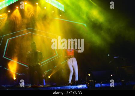 Valence, Carabobo, VEN. 11th novembre 2022. 13 novembre 2022. Jorge Celedon, chanteur de Vallenato, d'origine colombienne, est apparu à l'Expo Valencia 2022., dans la ville de Valence, état de Carabobo. Photo: Juan Carlos Hernandez (Credit image: © Juan Carlos Hernandez/ZUMA Press Wire) Banque D'Images