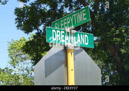 Intersection entre « Leepy Time » et « Reamland » Banque D'Images