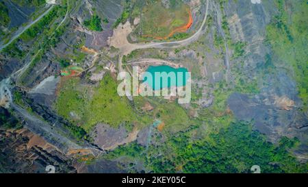 Fond de la mine Panguna Open Pit Banque D'Images