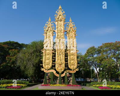 Monument du roi Mangrai. District de Chiang Rai, Tayland Banque D'Images