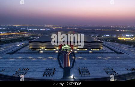 Photo non datée du stade Al Bayt, au Qatar, où se jouera certains des matchs de la coupe du monde de la FIFA, Qatar 2022. Photo de SCDL-Balkis Press/ABACAPRESS.COM Banque D'Images