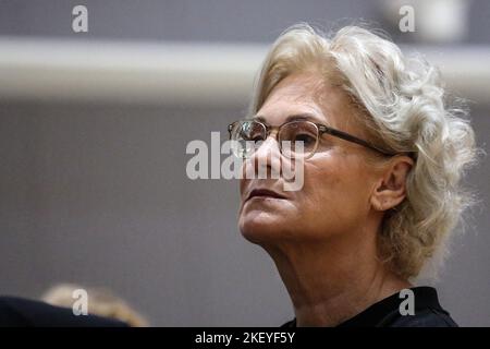 Bruxelles, région de Bruxelles-capitale, Belgique. 15th novembre 2022. La ministre allemande de la Défense Christine Lambrecht lors d'un Conseil européen des Affaires étrangères (Défense) au siège du Conseil européen à Bruxelles, Belgique, 15 novembre 2022. (Credit image: © Valeria Mongelli/ZUMA Press Wire) Banque D'Images