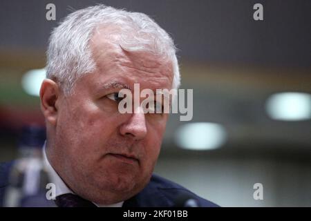 Bruxelles, région de Bruxelles-capitale, Belgique. 15th novembre 2022. Ministre lituanien de la défense Arvydas Anusauskas lors d'un Conseil européen des affaires étrangères (Défense) au siège du Conseil européen à Bruxelles, Belgique, 15 novembre 2022. (Credit image: © Valeria Mongelli/ZUMA Press Wire) Banque D'Images