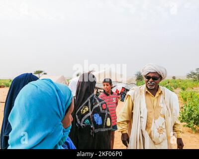 Mauritanie, autour de Chinguetti, village nomade Banque D'Images