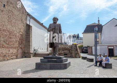 Statue de Karl Marx, Trèves, Allemagne Banque D'Images