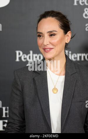 Madrid. Espagne. 20221115, Tamara Falco présente sa deuxième collection exclusive pour Pedro del Hierro et TFP en tant que directrice et ambassadrice de la Creadive à Tendam Showroom sur 15 novembre 2022 à Madrid, Espagne Banque D'Images