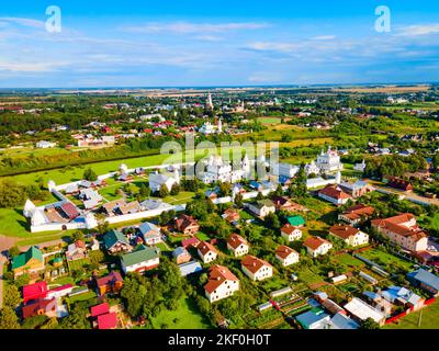 Intercession ou Monastère Pokrovsky vue panoramique aérienne dans la ville de Suzdal, anneau d'or de Russie Banque D'Images