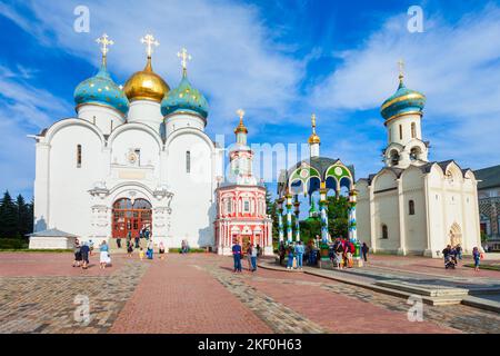 Monastère Trinity Lavra de Saint-Sergius dans la ville de Sergiyev Posad, anneau d'or de Russie Banque D'Images