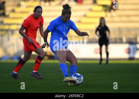 Rome, Italie. 14th novembre, Rome, Italie. 14th novembre 2022. Asia Bragonzi of Italy WU23 lors du match international amical entre l'Italie WU23 et l'Angleterre WU23 au stadio Tre Fontane le 14th novembre 2022 à Rome, Italie. Crédit : Agence photo indépendante/Alamy Live News Banque D'Images