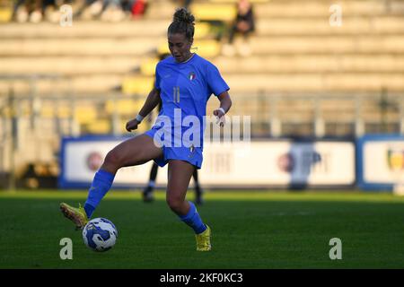 Rome, Italie. 14th novembre, Rome, Italie. 14th novembre 2022. Asia Bragonzi of Italy WU23 lors du match international amical entre l'Italie WU23 et l'Angleterre WU23 au stadio Tre Fontane le 14th novembre 2022 à Rome, Italie. Crédit : Agence photo indépendante/Alamy Live News Banque D'Images