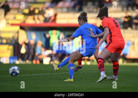 Rome, Italie. 14th novembre, Rome, Italie. 14th novembre 2022. Lors du match international amical entre l'Italie WU23 et l'Angleterre WU23 au stadio Tre Fontane le 14th novembre 2022 à Rome, Italie. Crédit : Agence photo indépendante/Alamy Live News Banque D'Images