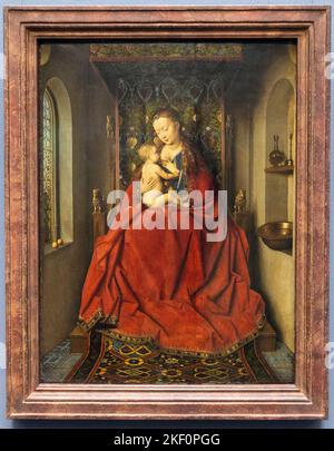 La Vierge de Lucques, peinture à l'huile de Jan van Eyck, vers 1437, Städel Museum, Francfort Banque D'Images