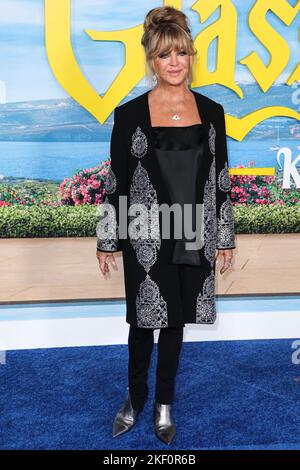 LOS ANGELES, CALIFORNIE, États-Unis - NOVEMBRE 14 : l'actrice américaine Goldie Hawn arrive à la première à Los Angeles de Netflix 'Glass Onion: A Knives Out Mystery' tenue au musée Academy of Motion Pictures on 14 novembre 2022 à Los Angeles, Californie, États-Unis. (Photo de Xavier Collin/image Press Agency) Banque D'Images