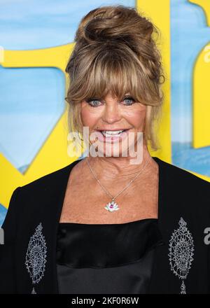 LOS ANGELES, CALIFORNIE, États-Unis - NOVEMBRE 14 : l'actrice américaine Goldie Hawn arrive à la première à Los Angeles de Netflix 'Glass Onion: A Knives Out Mystery' tenue au musée Academy of Motion Pictures on 14 novembre 2022 à Los Angeles, Californie, États-Unis. (Photo de Xavier Collin/image Press Agency) Banque D'Images