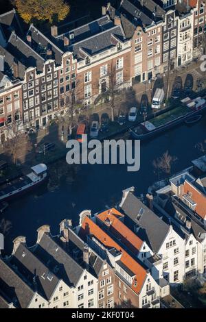Antenne de la ville intérieure d'Amsterdam, pays-Bas Banque D'Images