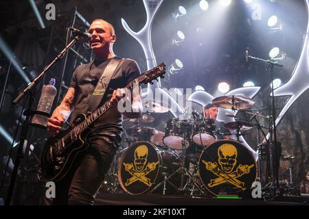 Frei.Wild, groupe de rock allemand de Brixen, Tyrol du Sud, Italie, avec la chanteuse Philipp Burger (L), concert à Eventwerkstatt, Wetzlar, Allemagne. 5th avril 2019 Banque D'Images