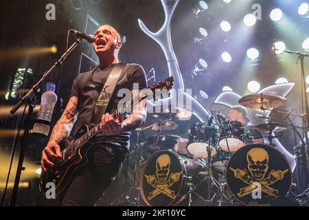 Frei.Wild, groupe de rock allemand de Brixen, Tyrol du Sud, Italie, avec la chanteuse Philipp Burger (L), concert à Eventwerkstatt, Wetzlar, Allemagne. 5th avril 2019 Banque D'Images