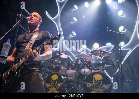 Frei.Wild, groupe de rock allemand de Brixen, Tyrol du Sud, Italie, avec la chanteuse Philipp Burger (L), concert à Eventwerkstatt, Wetzlar, Allemagne. 5th avril 2019 Banque D'Images