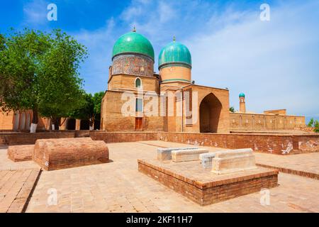 Complexe Dorut Tilovat - Mosquée Kok Gumbaz, Sheikh Shamsiddin Kulol et Gumbazi Saidon Mausoleums à Shahrisabz, Ouzbékistan Banque D'Images