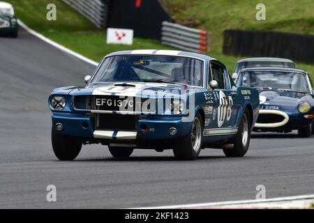 Larry Tucker, Paul Kennely, Ford Shelby Mustang GT350, Gentlemen pilotes voitures GT avant 66, une course de quatre-vingt-dix minutes deux pilotes avec des voitures GT, beaucoup de W Banque D'Images