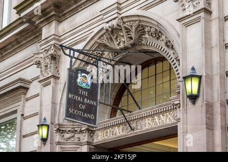 La Royal Bank of Scotland à Dundee High Street. Banque D'Images