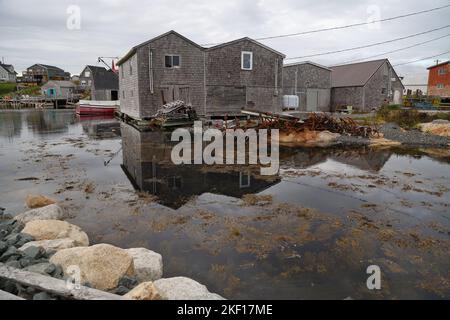 Le port de pêche de Peggys Cove, Nouvelle-Écosse, Canada Banque D'Images