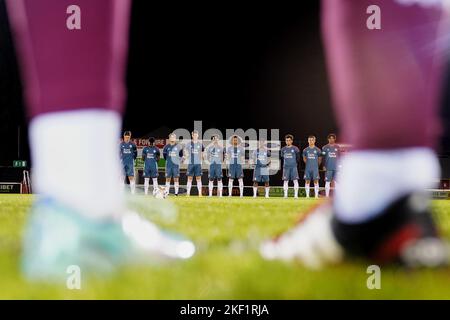 Dagenham, Royaume-Uni. 15th novembre 2022. Dagenham - équipe pendant le match entre West Ham United U21 FC et Feyenoord O21 au London Borough of Barking & Dagenham Stadium le 15 novembre 2022 à Dagenham, au Royaume-Uni. Crédit : photos Box to Box/Alamy Live News Banque D'Images