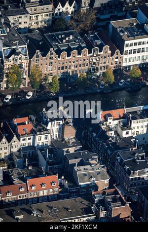 Antenne de la ville intérieure d'Amsterdam, pays-Bas Banque D'Images