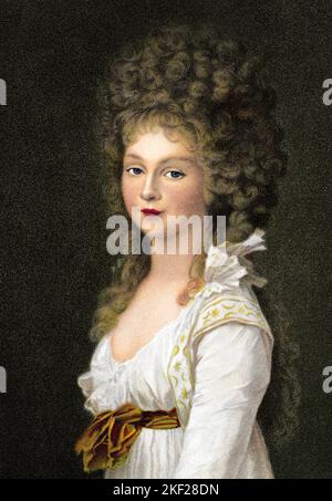 1790S PORTRAIT DE LA PRINCESSE FREDERIKE DE PRUSSE PAR JOHANN TSCHBEIN - KA9403 HAR001 HARS EMPIRE TAILLE MODE JEUNE FEMME ADULTE 1790S ORIGINE CAUCASIENNE HAR001 ANCIENNE PRINCESSE PRUSSE Banque D'Images