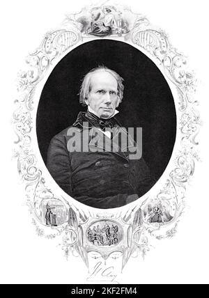 1830S PORTRAIT L’HOMME D’ÉTAT AMÉRICAIN HENRY CLAY A APPELÉ LE GRAND SECRÉTAIRE D’ÉTAT DU COMPROMISER AU SERVICE DU SÉNATEUR ET JOHN QUINCY ADAMS - Q51038 CPC001 LEADERSHIP DU SEA PUISSANT SÉNAT WHIG OCCUPATIONS POLITICS SERVED KENTUCKY KY A AIDÉ LE SECRÉTAIRE D’ÉTAT DE QUINCY 1830S LE PROCUREUR DU CONGRÈS A REPRÉSENTÉ L’HOMME D’ÉTAT NOIR ET BLANC HENRY LE SÉNATEUR À L’ANCIENNE Banque D'Images