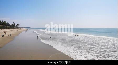 Plage à côté de la jetée de San Clemente, Californie, États-Unis Banque D'Images