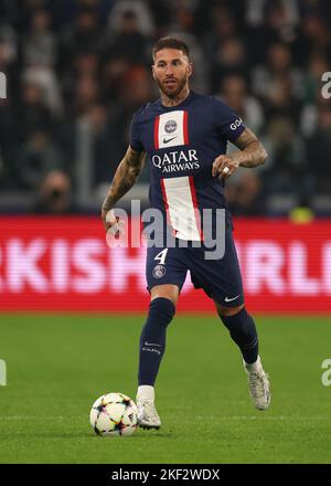 Turin, Italie, 2nd novembre 2022. Sergio Ramos du PSG lors du match de l'UEFA Champions League à l'Allianz Stadium de Turin. Le crédit photo devrait se lire: Jonathan Moscrop / Sportimage Banque D'Images