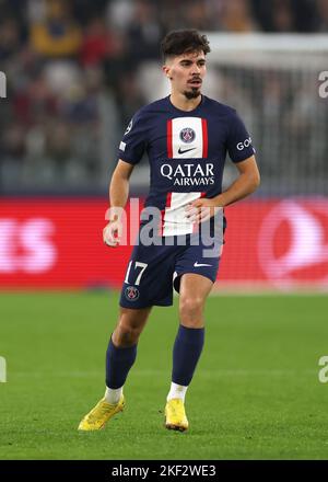Turin, Italie, 2nd novembre 2022. Vitinho du PSG lors du match de la Ligue des champions de l'UEFA à l'Allianz Stadium, à Turin. Le crédit photo devrait se lire: Jonathan Moscrop / Sportimage Banque D'Images
