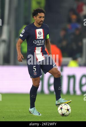 Turin, Italie, 2nd novembre 2022. Marquinhos du PSG lors du match de la Ligue des champions de l'UEFA au stade Allianz, à Turin. Le crédit photo devrait se lire: Jonathan Moscrop / Sportimage Banque D'Images