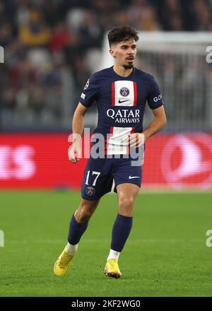 Turin, Italie, 2nd novembre 2022. Vitinho du PSG lors du match de la Ligue des champions de l'UEFA à l'Allianz Stadium, à Turin. Le crédit photo devrait se lire: Jonathan Moscrop / Sportimage Banque D'Images