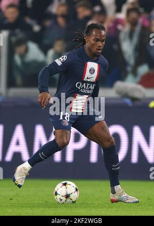 Turin, Italie, 2nd novembre 2022. Renato Sanches de PSG lors du match de la Ligue des champions de l'UEFA à l'Allianz Stadium de Turin. Le crédit photo devrait se lire: Jonathan Moscrop / Sportimage Banque D'Images