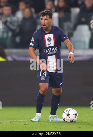 Turin, Italie, 2nd novembre 2022. Juan Bernat du PSG lors du match de l'UEFA Champions League au stade Allianz de Turin. Le crédit photo devrait se lire: Jonathan Moscrop / Sportimage Banque D'Images
