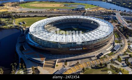 Optus Stadium ou Perth Stadium, Perth, WA, Australie Banque D'Images