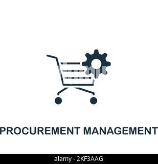 Gestion des achats. Icône monochrome simple Product Management pour les modèles, la conception Web et les infographies Illustration de Vecteur